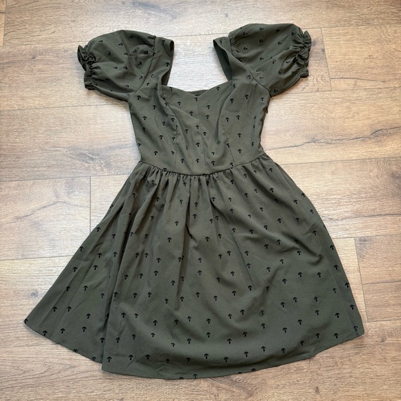 Disturbia Dresses & Skirts - DISTURBIA green mushroom mini dress